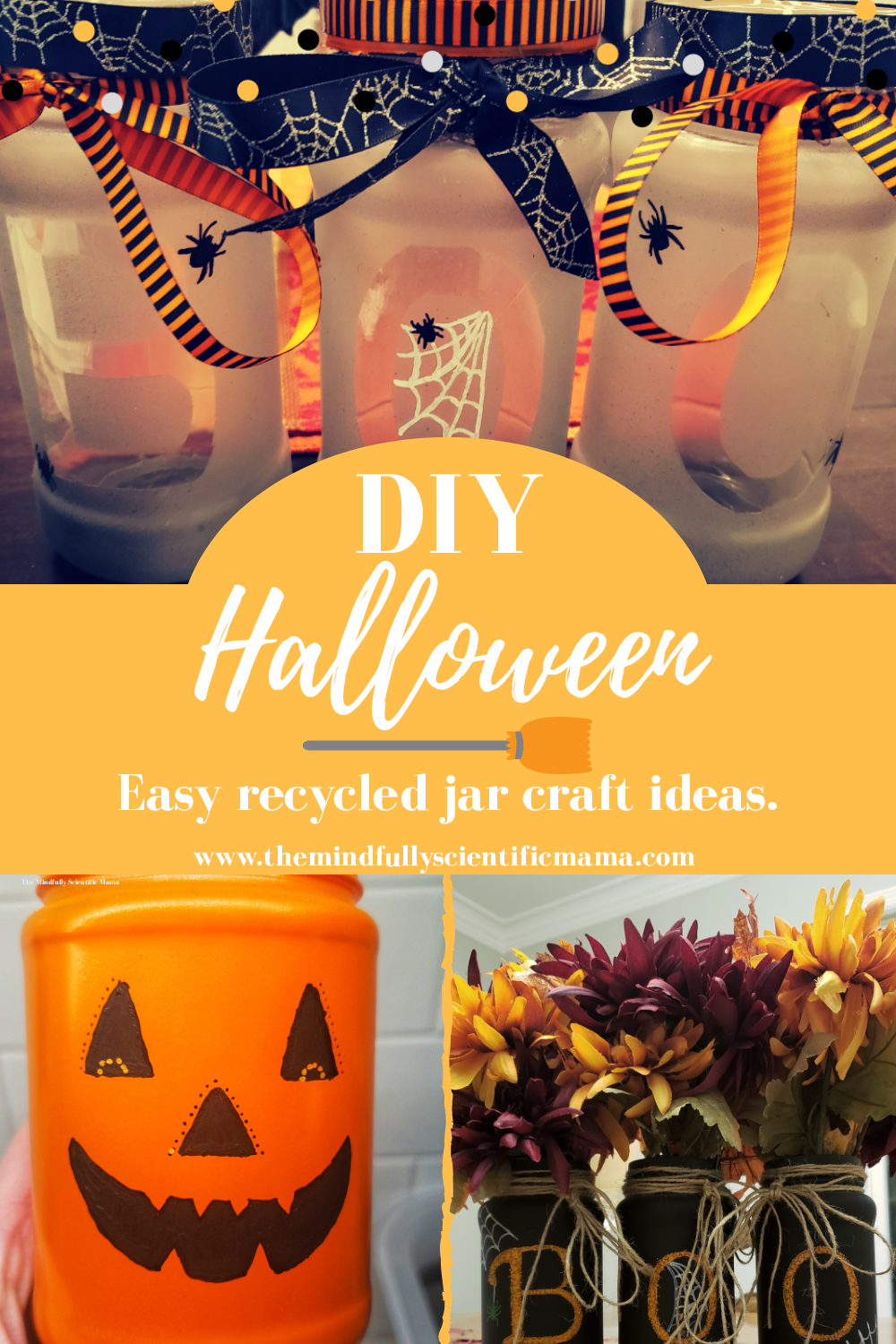 Fall Craft Using Recycled Jars - THE MINDFULLY SCIENTIFIC MAMA